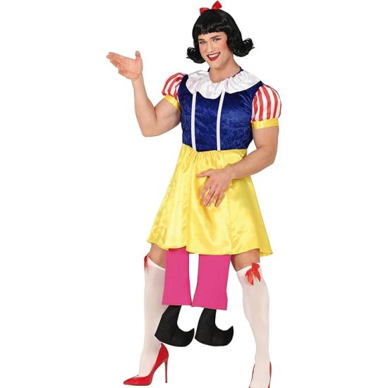 Fantasia de princesa da neve travessa masculina