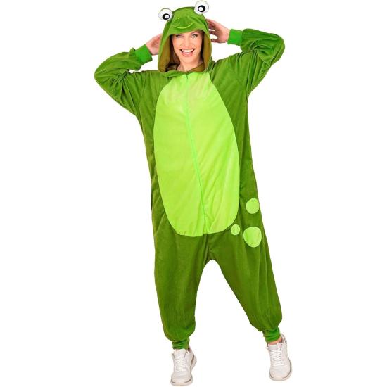 Fantasia de Sapo Adulto – Macacão de Pelúcia Macia com Capuz