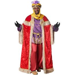 Fantasia de brocado do Rei Baltazar para adultos