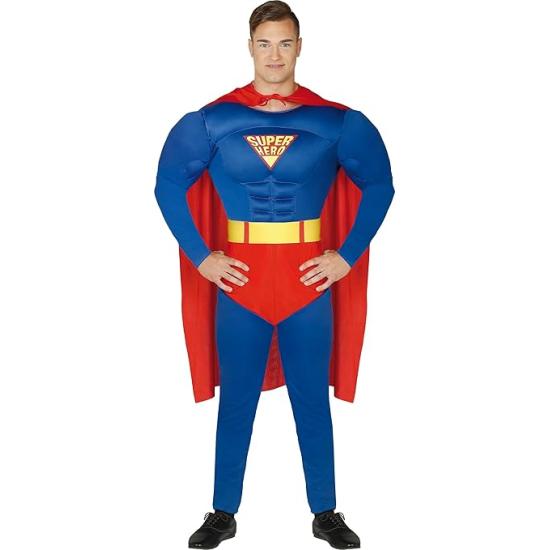 Fantasia de super-herói adulto de super-homem Fantasia de super-herói adulto de super-homem