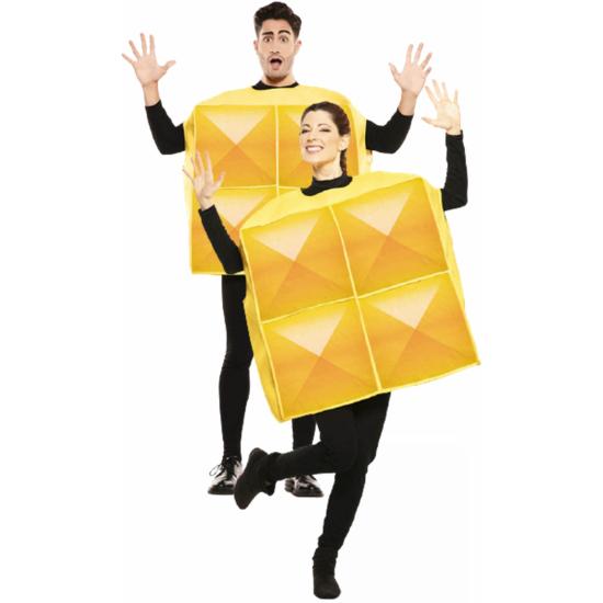 Fato de Tetris amarelo para adulto Fato de Tetris amarelo para adulto