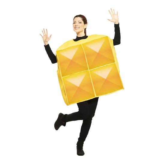 Fato de Tetris amarelo para adulto Fato de Tetris amarelo para adulto