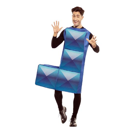 Fato de Tetris azul escuro para adulto Fato de Tetris azul escuro para adulto