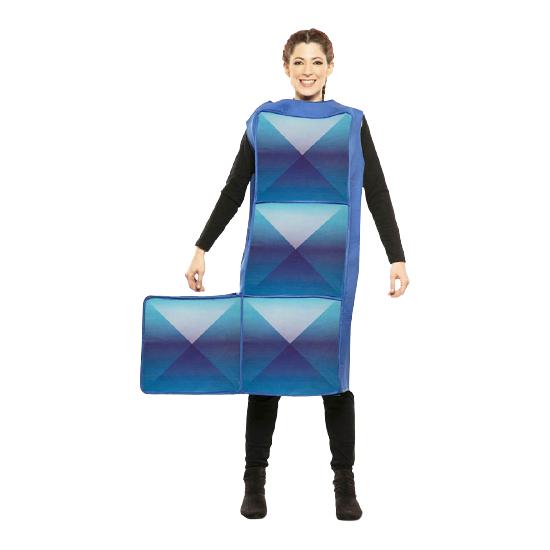 Fato de Tetris azul escuro para adulto Fato de Tetris azul escuro para adulto