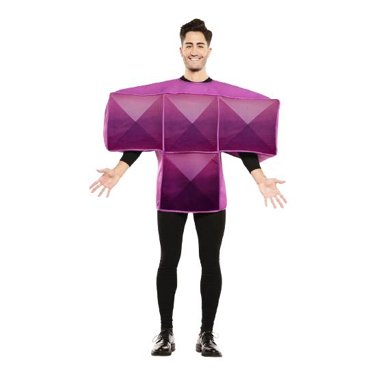 Fato de Tetris roxo para adulto