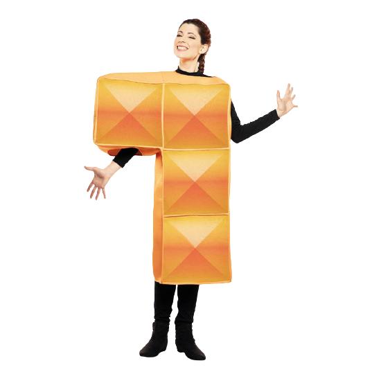 Fato de Tetris laranja para adulto Fato de Tetris laranja para adulto