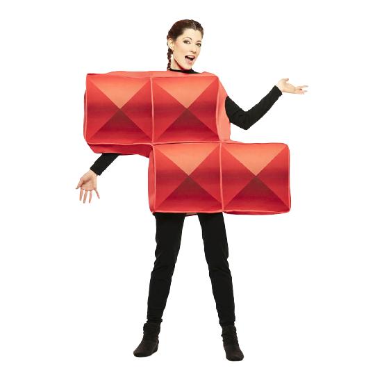 Fato de Tetris vermelho para adulto