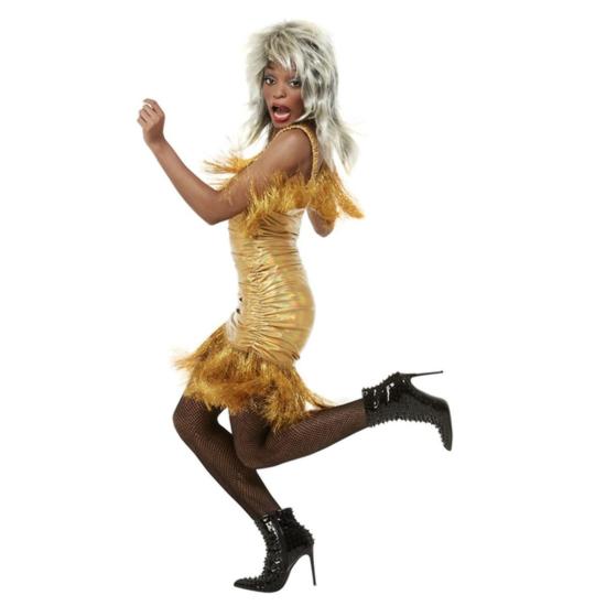 Fato de Tina Turner Rock anos 80 para adulto