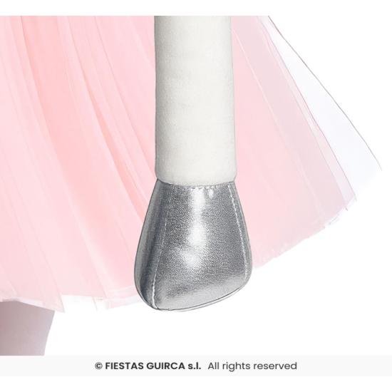 Fantasia de unicórnio infantil com boneca e vestido, tamanho 7-9 anos.