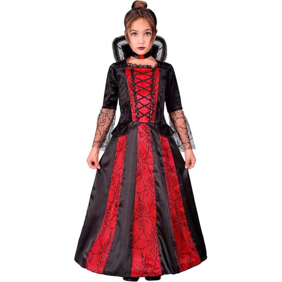 Fantasia de Vampiro Infantil – Vestido com Arco e Gargantilha