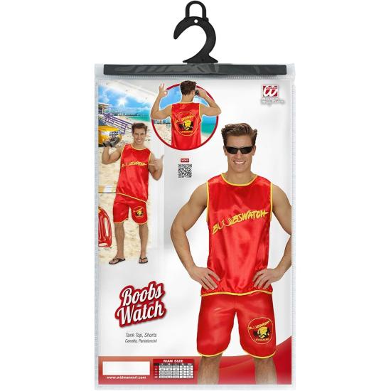 Fantasia de observador de seios de salva-vidas novato masculino