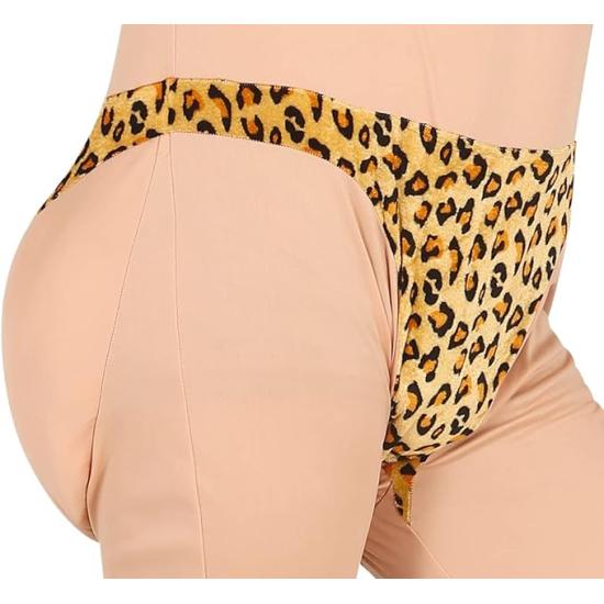 Fantasia engraçada de biquíni Miss Leopard para homens adultos **