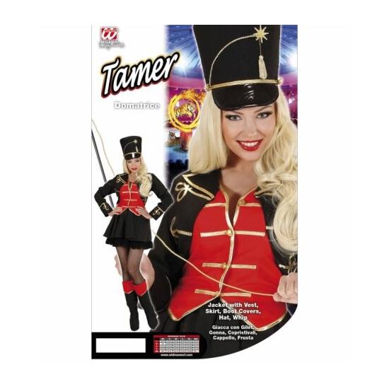 Fantasia luxuosa de domador ou apresentador de circo para adulto