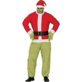 Fantasia de Natal de Luxo do Grinch para Homens