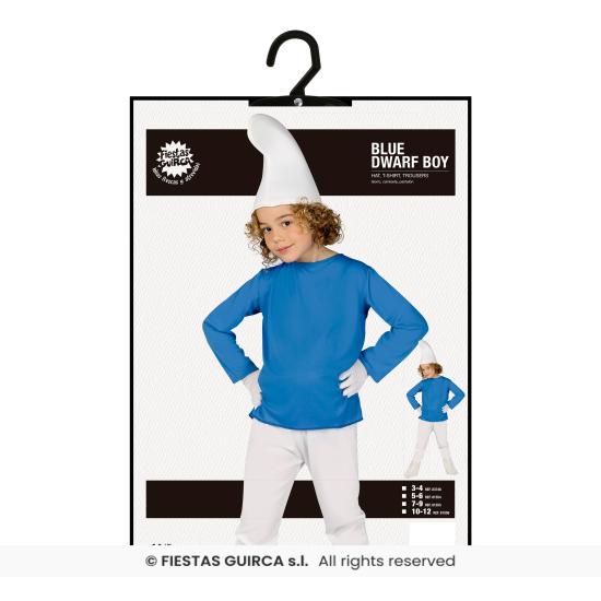 Fato de anão da floresta azul infantil