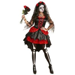 Fato adulto da esposa do dia da morte de Catrina