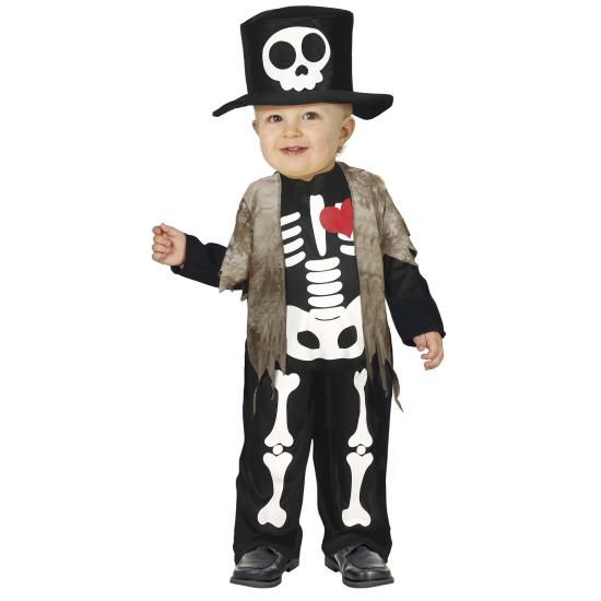 Fato de esqueleto da noite para bebé Fato de esqueleto da noite para bebé