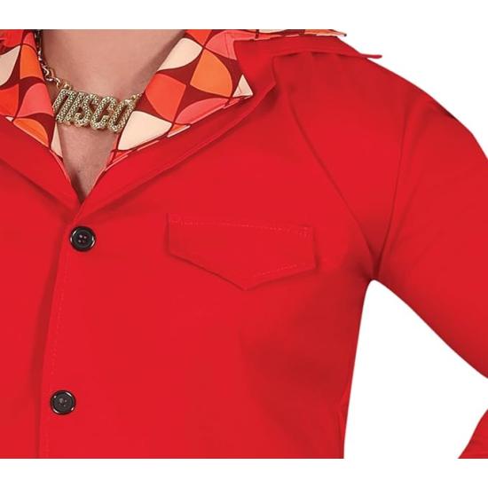 Fantasia de estrela disco vermelha para homens