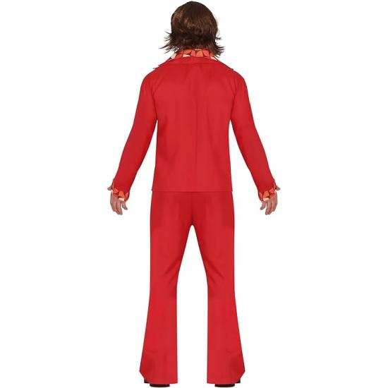 Fantasia de estrela disco vermelha para homens