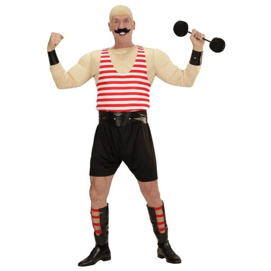 Fantasia de homem forte de circo de luxo adulto