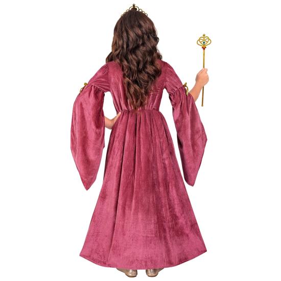 Fantasia elegante de princesa medieval em tamanho infantil