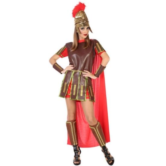 Fato de guerreiro romano vermelho para adulto