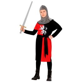 Fato de guerreiro medieval infantil vermelho