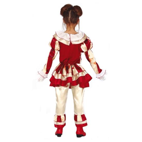 Fantasia de palhaço listrado para Halloween, tamanho infantil