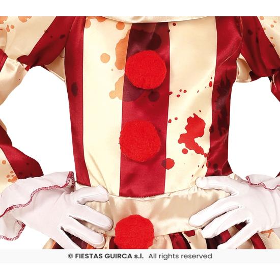 Fantasia de palhaço listrado para Halloween, tamanho infantil