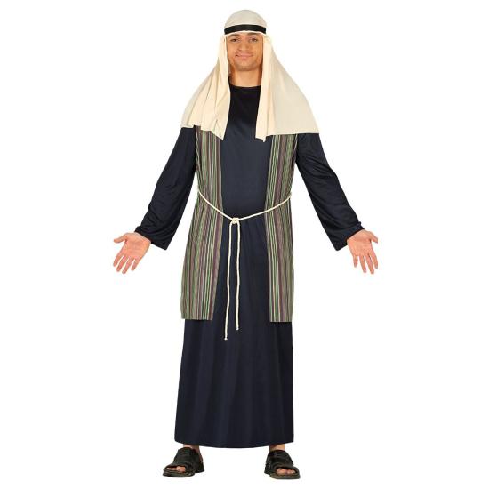 Fato de pastor hebreu azul para adulto Fato de pastor hebreu azul para adulto