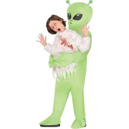 Fantasia inflável de abduzido alienígena para crianças