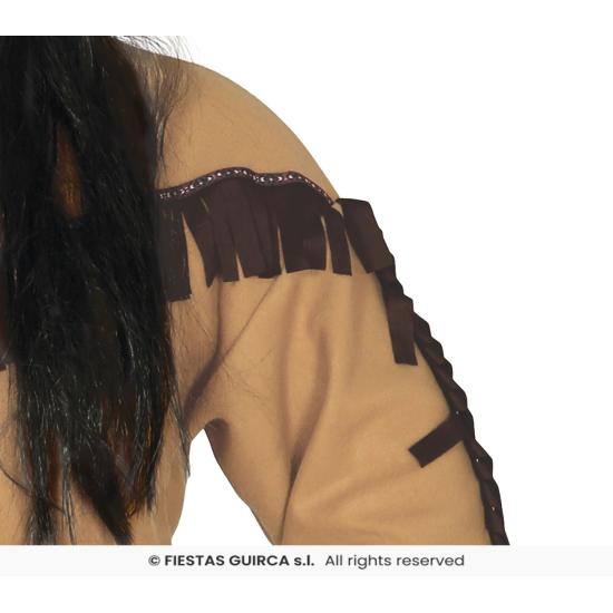 Fato de tribo indígena castanha para adulto