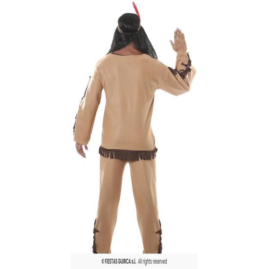 Fato de tribo indígena castanha para adulto