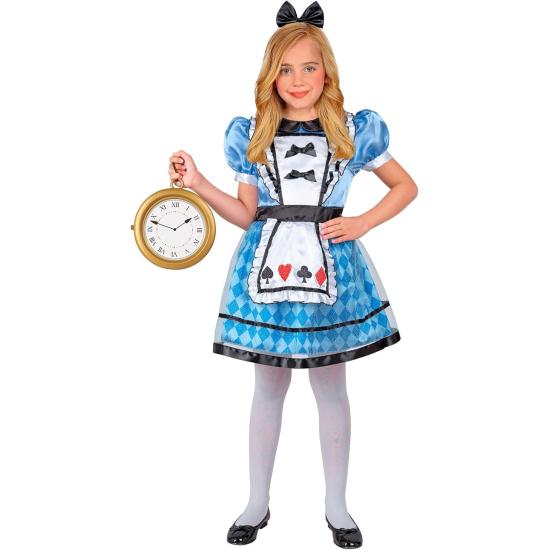 Fantasia Infantil Alice no País das Maravilhas (vestido com anágua e avental + faixa na cabeça com laço)