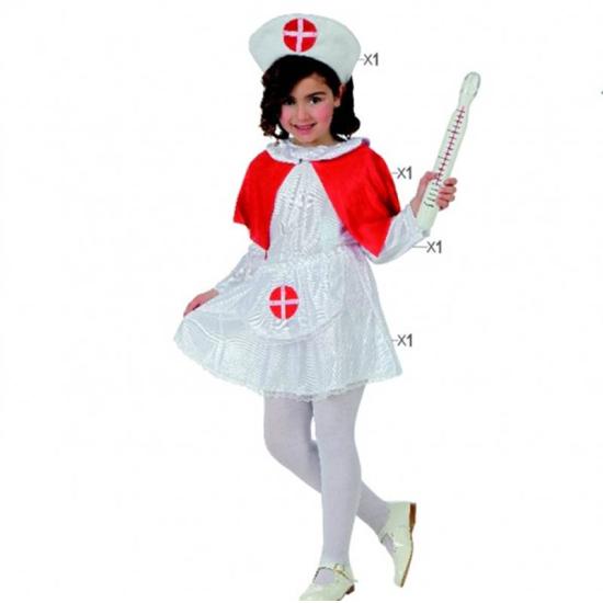 Fantasia de enfermeira de cuidados hospitalares infantis.