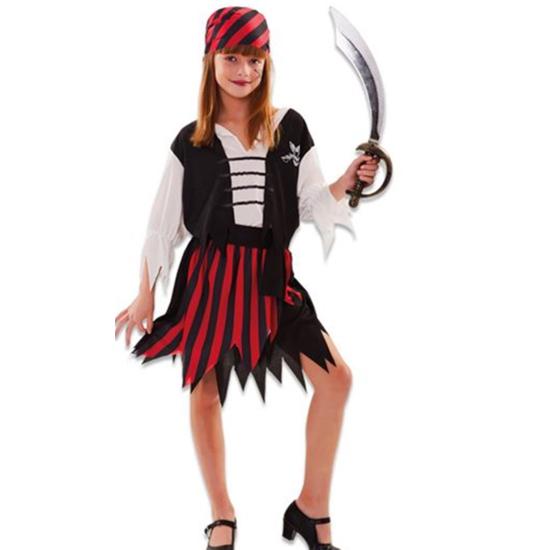 Fato de grande pirata infantil para menina