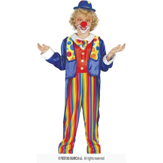 Fantasia infantil de palhaço feliz.