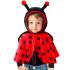 Fantasia de joaninha de pelúcia (poncho com capuz) para bebê