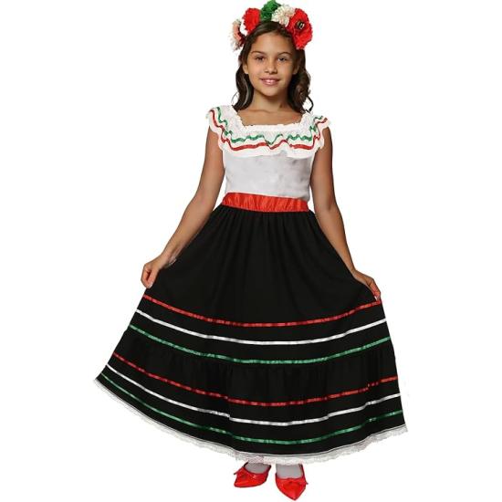 Fato mexicano para menina