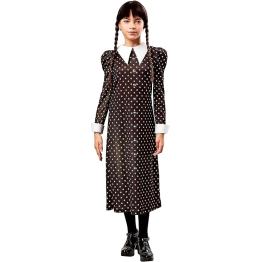 Fato barato de Wednesday Addams para menina