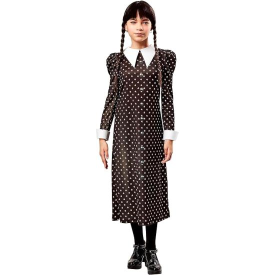 Fato barato de Wednesday Addams para menina