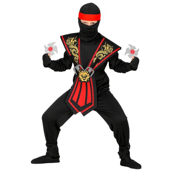 Fato de Ninja Vermelho para Menino com Conjunto de Armas