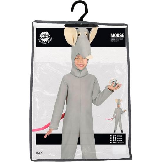 Fantasia infantil de rato - Macacão de rato cinza