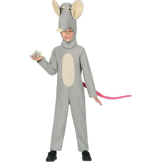 Fantasia infantil de rato - Macacão de rato cinza
