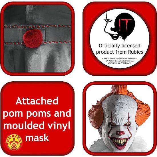 Traje oficial do filme TI do palhaço Pennywise