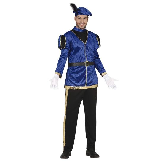 Fato de página de Natal azul para adulto Fato de página de Natal azul para adulto