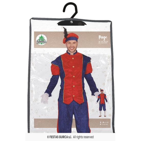 Fato de página adulto azul e marrom Fato de página adulto azul e marrom