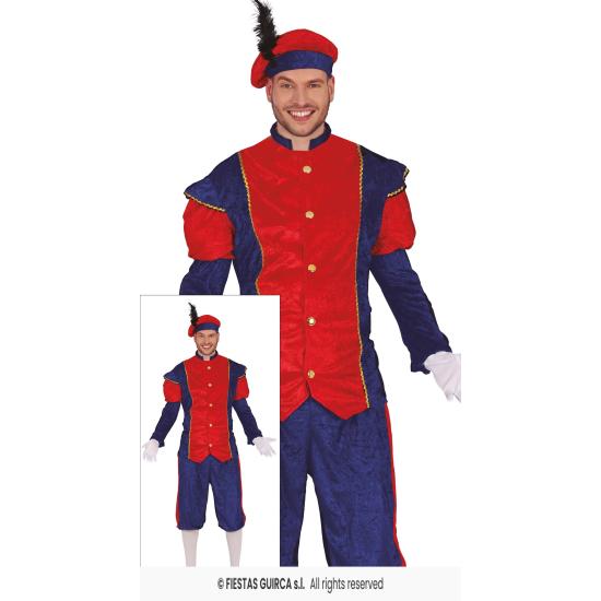 Fato de página adulto azul e marrom Fato de página adulto azul e marrom