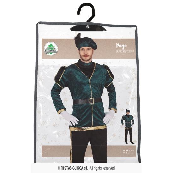 Fato de página de Natal verde para adulto Fato de página de Natal verde para adulto