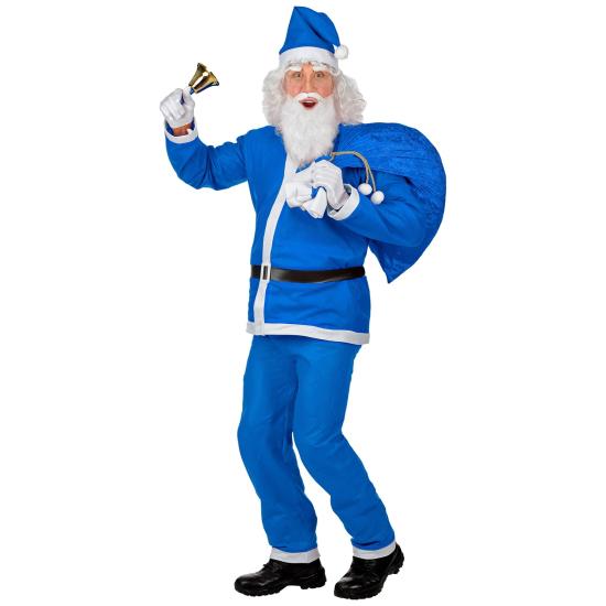 Fantasia super econômica de Papai Noel azul tamanho único